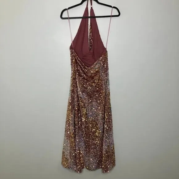 Free People Glitter & Gold Sequin Maxi Dress - Picture 4 of 10